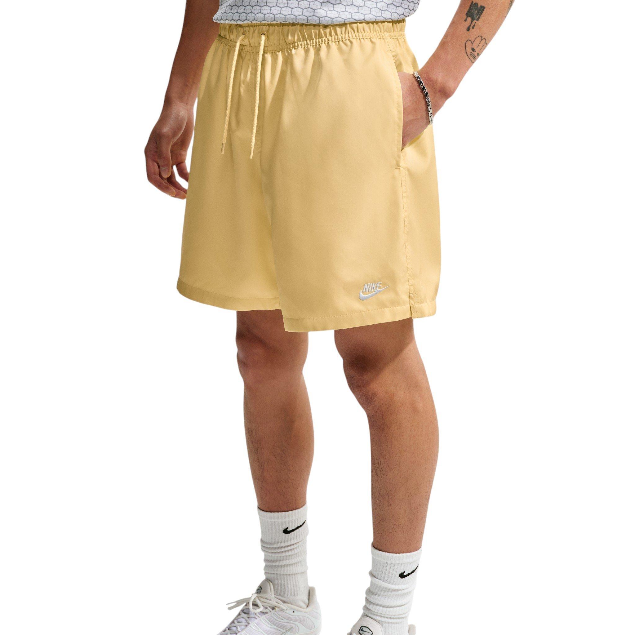 Nike Men's Club Woven Flow Shorts - YELLOW